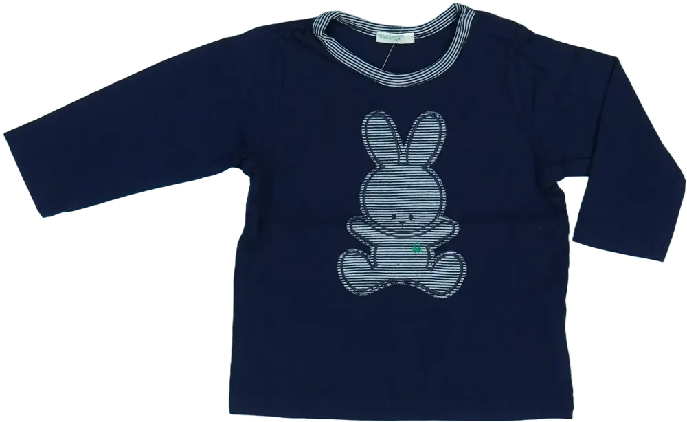 Kék Benetton Hosszú ujjú felső EU 68 / UK 3-6 hónap / US 3-6 hónap