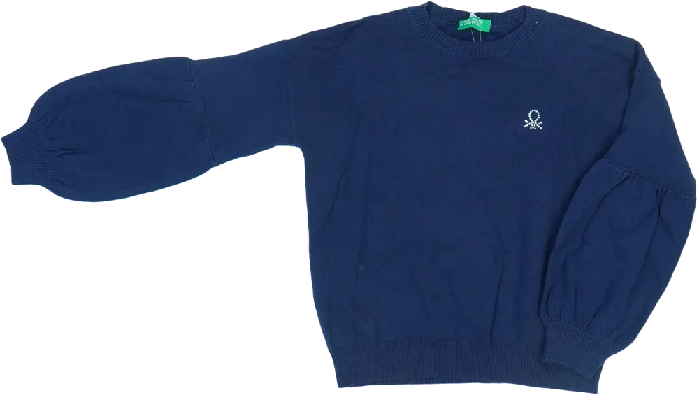 Kék Benetton Kardigán EU 122 / UK 7 év / US 7 év/M
