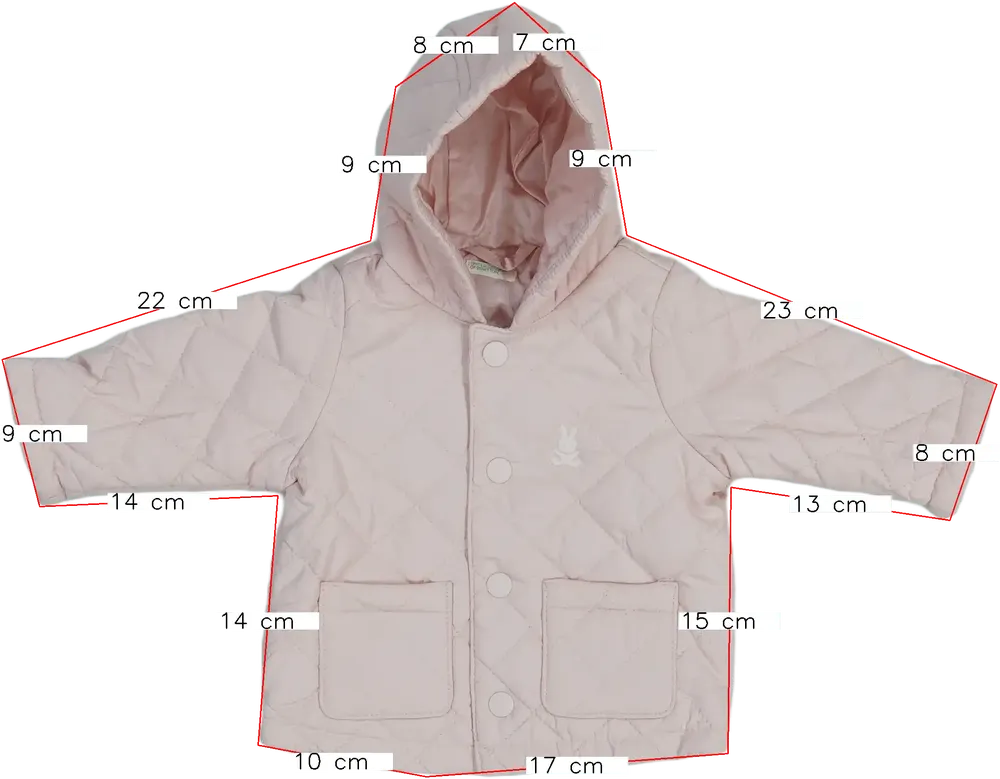 Rózsaszín Benetton Baby kocsikabát EU 62 / UK 0-3 hónap / US 0-3 hónap