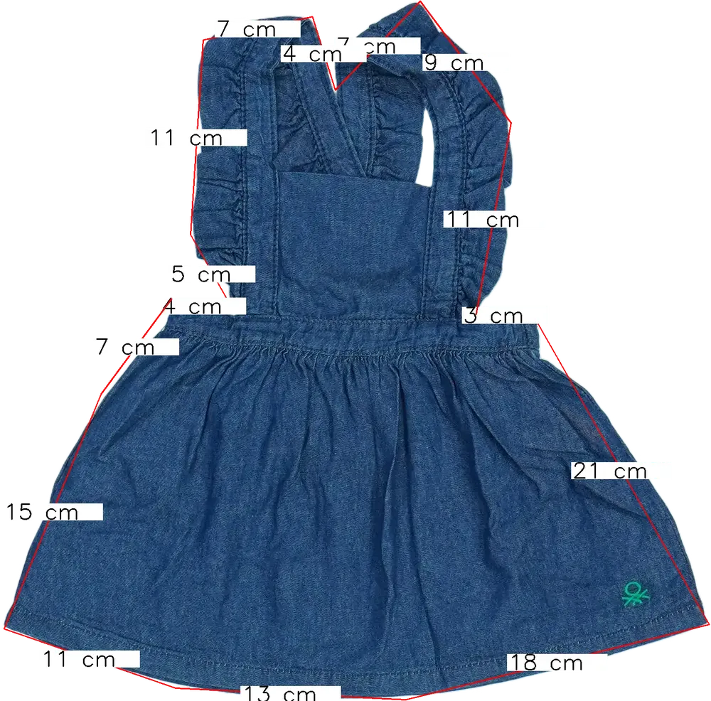 Kék Benetton Kantáros szoknya EU 68 / UK 3-6 hónap / US 3-6 hónap