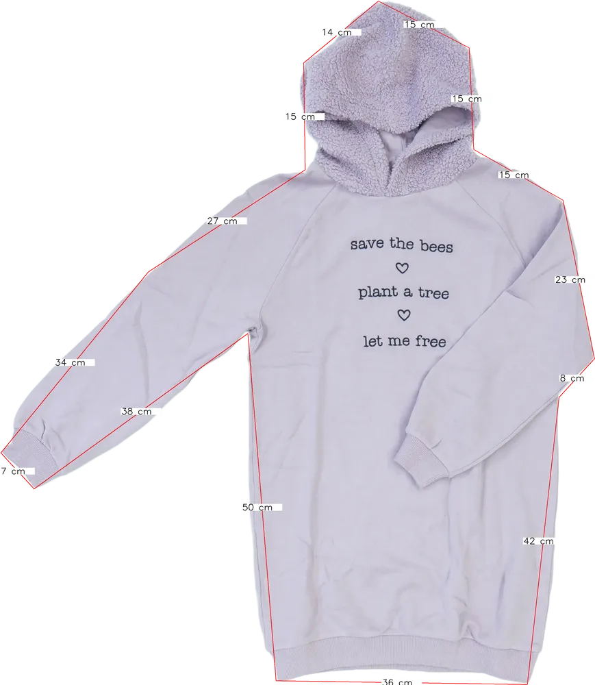 Lila Benetton Kapucnis pulóver EU 146 / UK 11 év / US 12 év/L