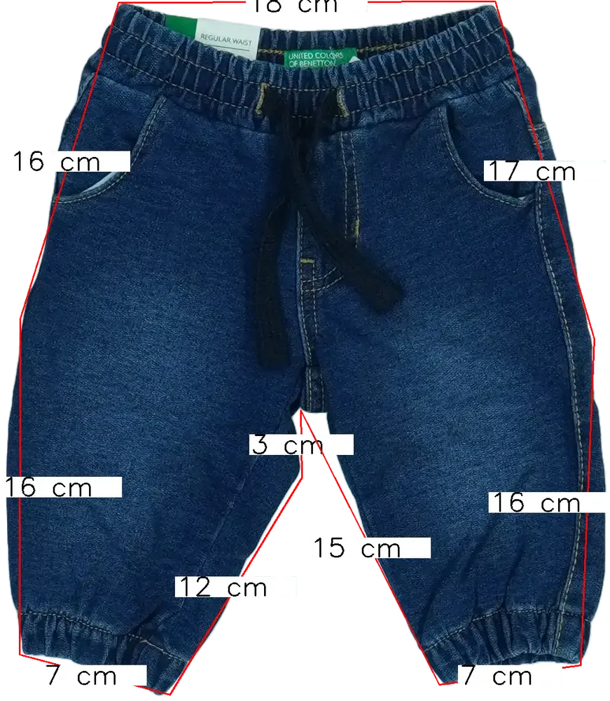 Kék Benetton Farmernadrág EU 68 / UK 3-6 hónap / US 3-6 hónap