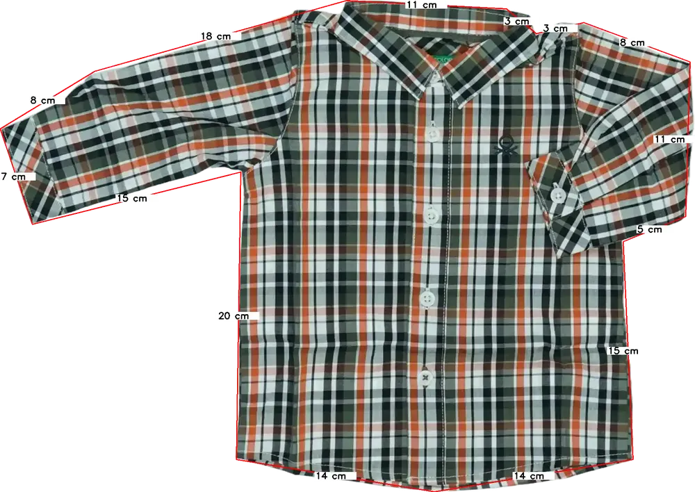 Többszínű Benetton Ing EU 68 / UK 3-6 hónap / US 3-6 hónap