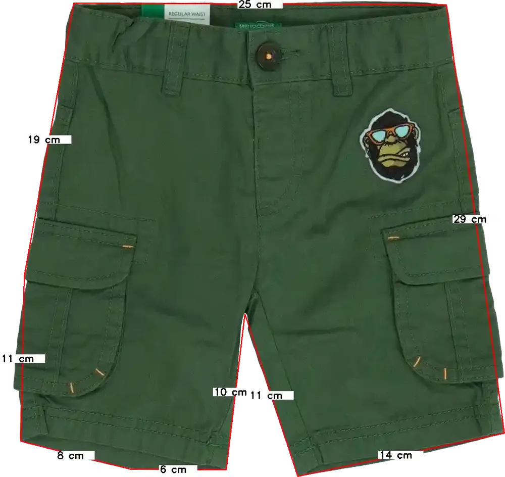 Zöld Benetton Rövidnadrág EU 80 / UK 9-12 hónap / US 12 hónap