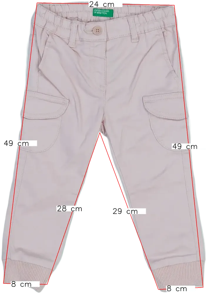 Rózsaszín Benetton Hosszúnadrág EU 92 / UK 2 év / US 2T