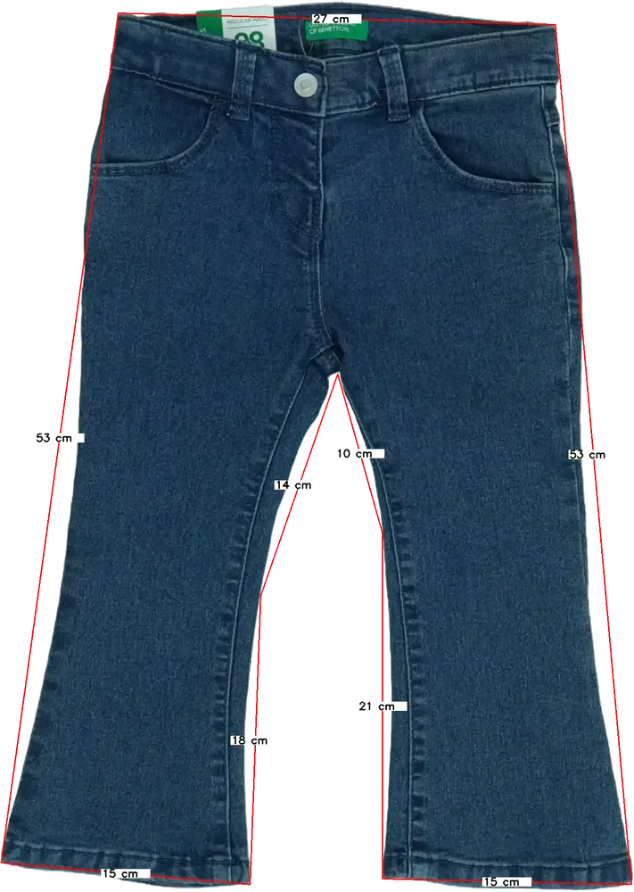 Kék Benetton Farmernadrág EU 98 / UK 3 év / US 3T