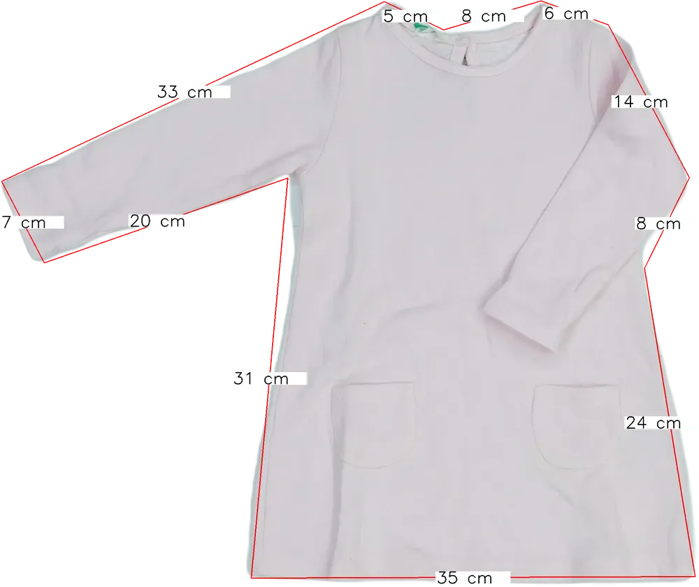 Rózsaszín Benetton Ruha EU 80 / UK 9-12 hónap / US 12 hónap