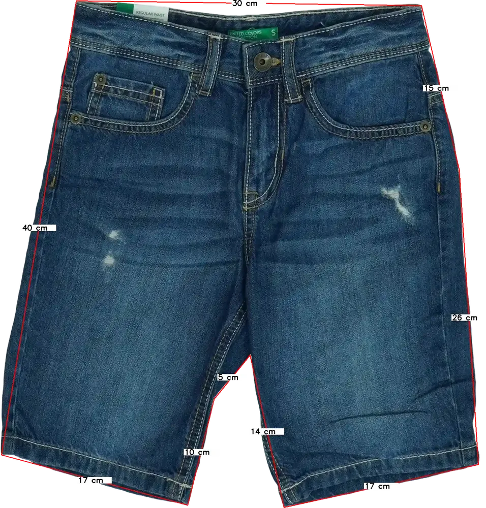 Kék Benetton Rövidnadrág EU 122 / UK 7 év / US 7 év/M