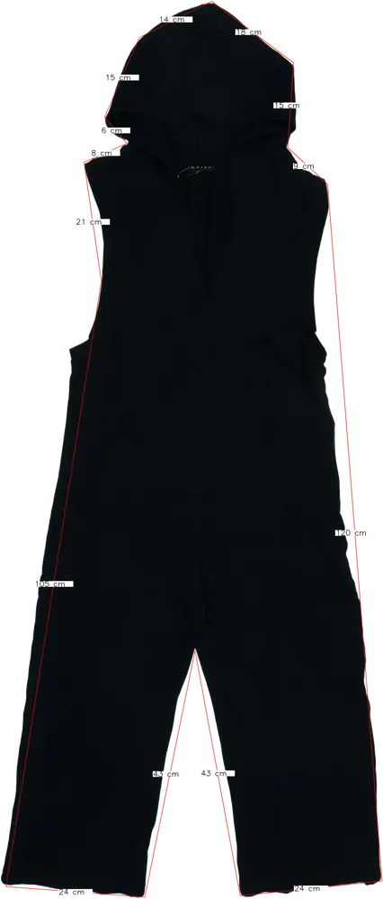 Fekete Sisley Playsuit / Jumpsuit EU 164 / UK 14 év / US 14 év/XL