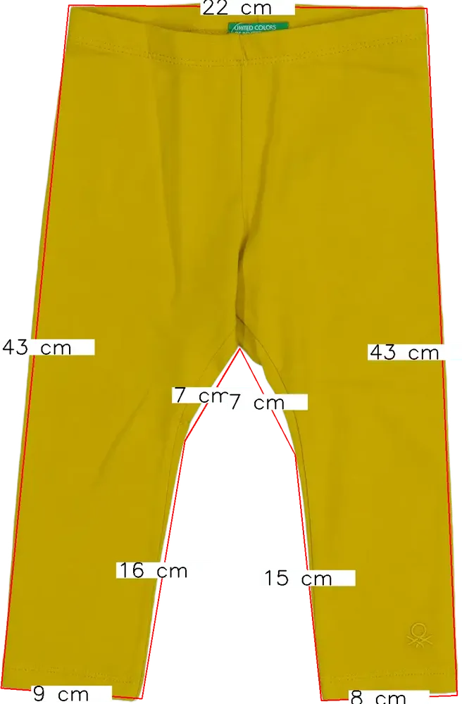 Sárga Benetton Leggings EU 86 / UK 12-18 hónap / US 18 hónap