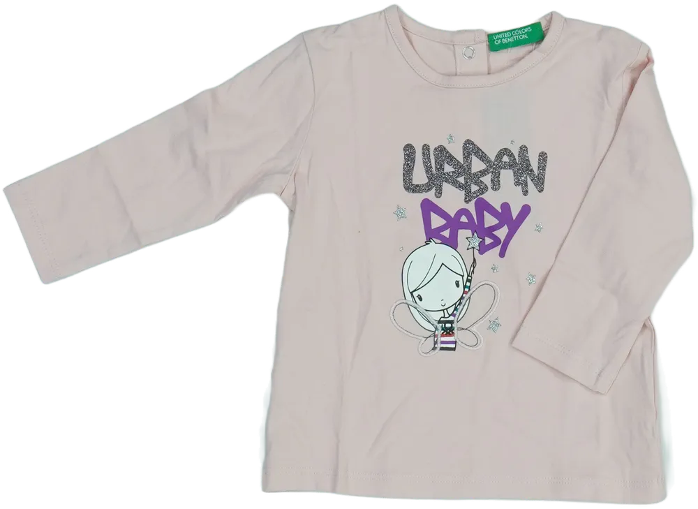 Rózsaszín Benetton Hosszú ujjú felső EU 80 / UK 9-12 hónap / US 12 hónap