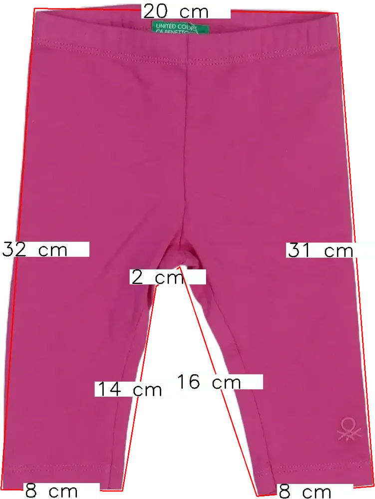 Rózsaszín Benetton Leggings EU 68 / UK 3-6 hónap / US 3-6 hónap