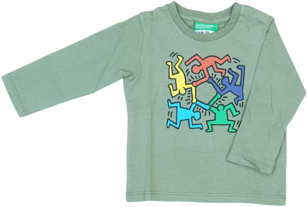 Zöld Benetton Hosszú ujjú felső EU 80 / UK 9-12 hónap / US 12 hónap