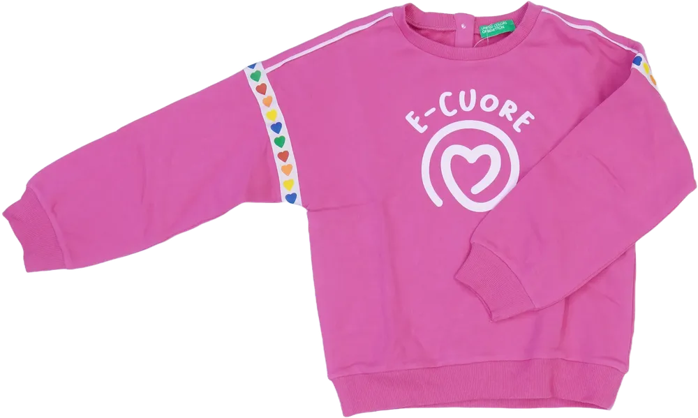 Rózsaszín Benetton Pulóver EU 104 / UK 4 év / US 4T/XS