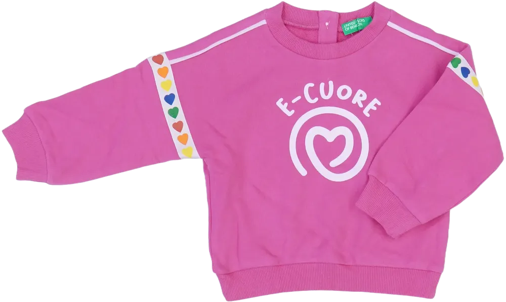 Rózsaszín Benetton Pulóver EU 74 / UK 6-9 hónap / US 6-9 hónap