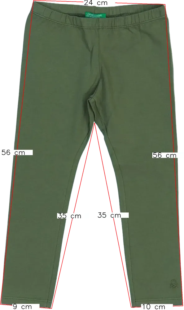 Zöld Benetton Leggings EU 104 / UK 4 év / US 4T/XS