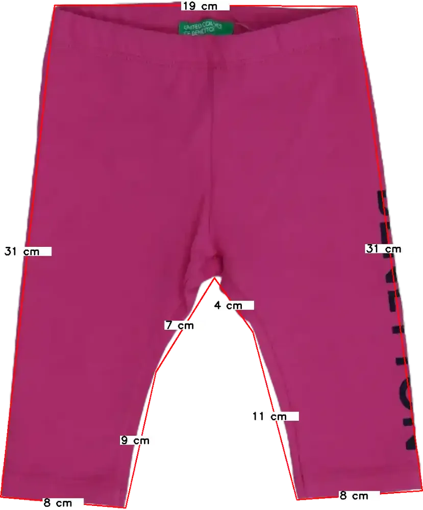 Rózsaszín Benetton Leggings EU 68 / UK 3-6 hónap / US 3-6 hónap