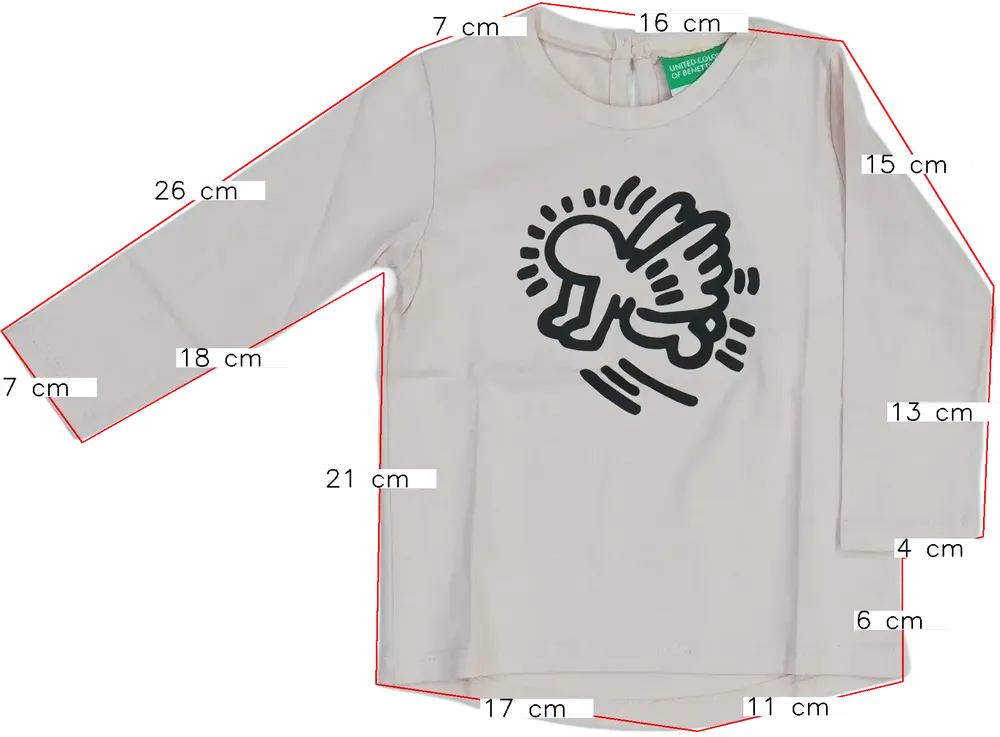 Rózsaszín Benetton Hosszú ujjú felső EU 80 / UK 9-12 hónap / US 12 hónap