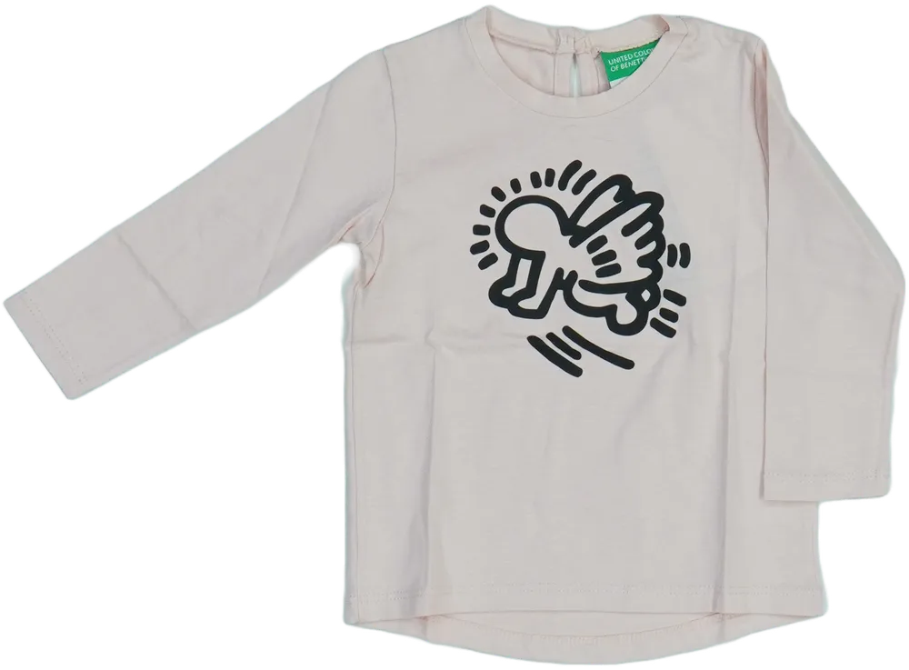 Rózsaszín Benetton Hosszú ujjú felső EU 80 / UK 9-12 hónap / US 12 hónap