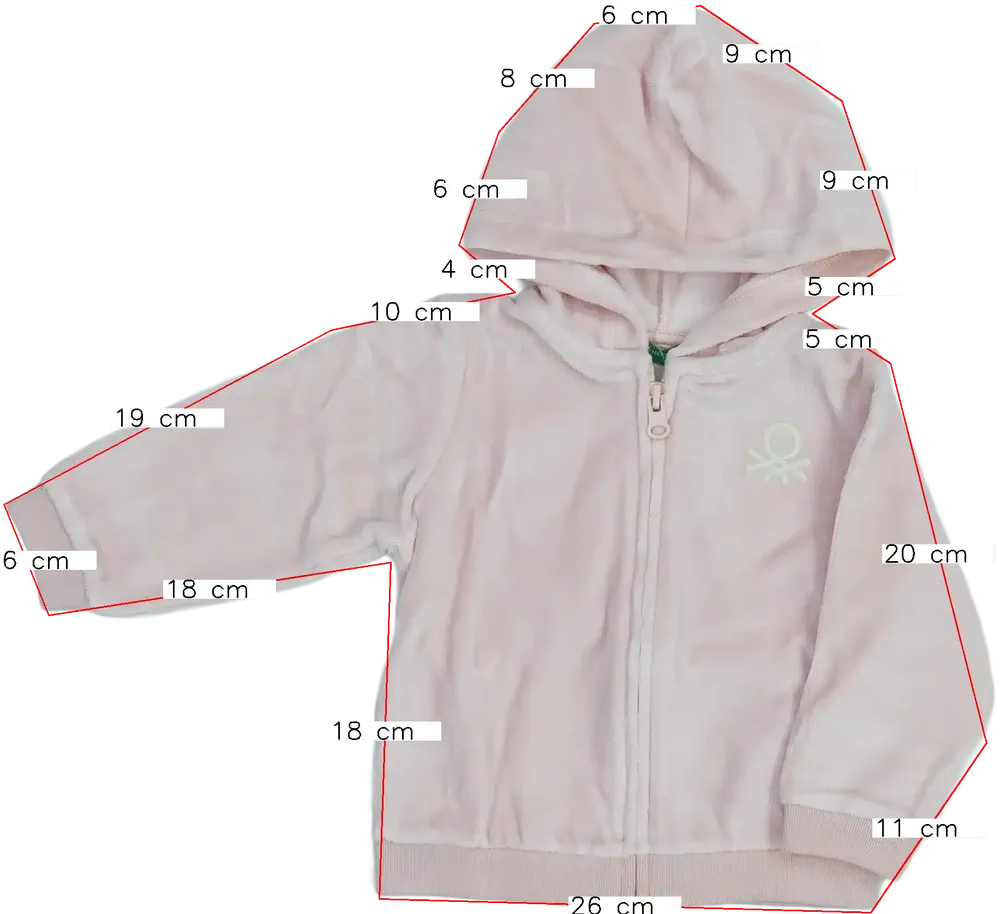 Rózsaszín Benetton Kapucnis pulóver EU 80 / UK 9-12 hónap / US 12 hónap
