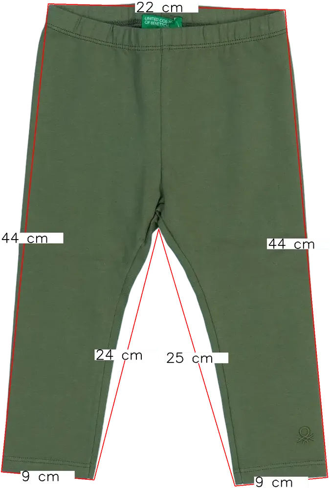 Zöld Benetton Leggings EU 86 / UK 12-18 hónap / US 18 hónap