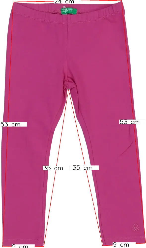 Rózsaszín Benetton Leggings EU 98 / UK 3 év / US 3T