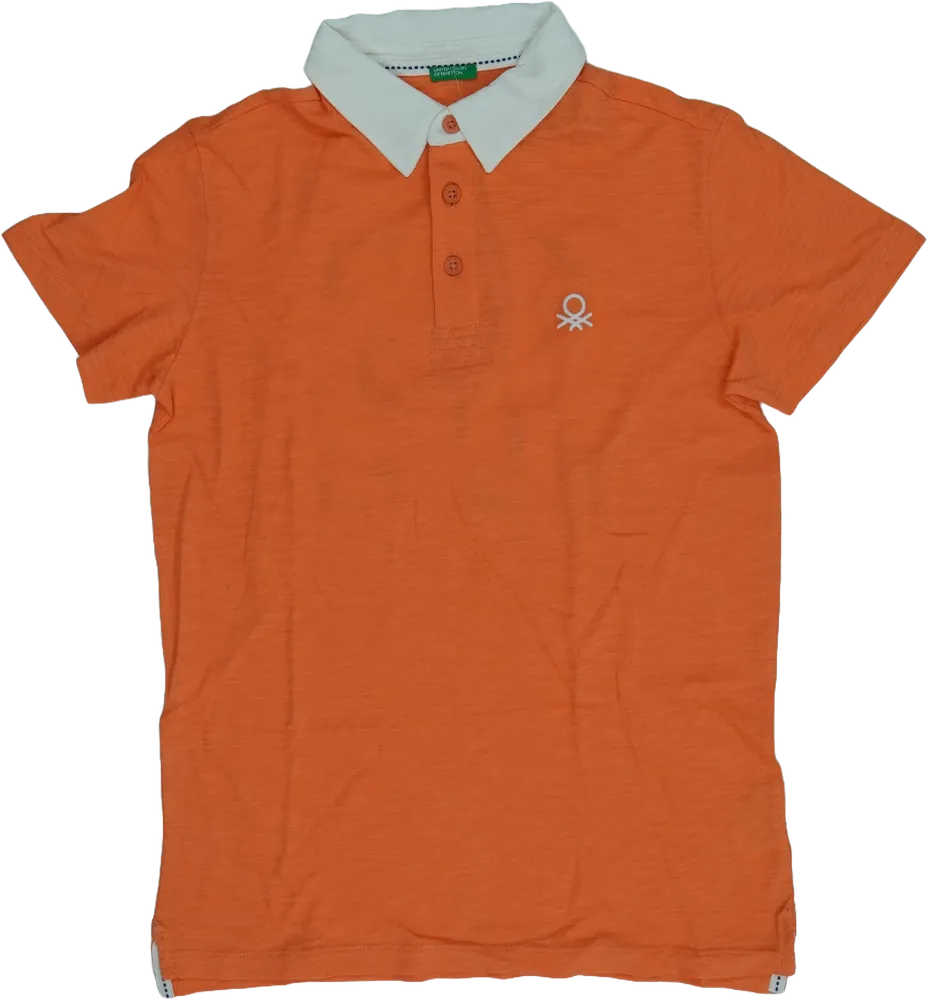Sárga (narancs) Benetton Galléros póló EU 170 / UK 15 év / US XL
