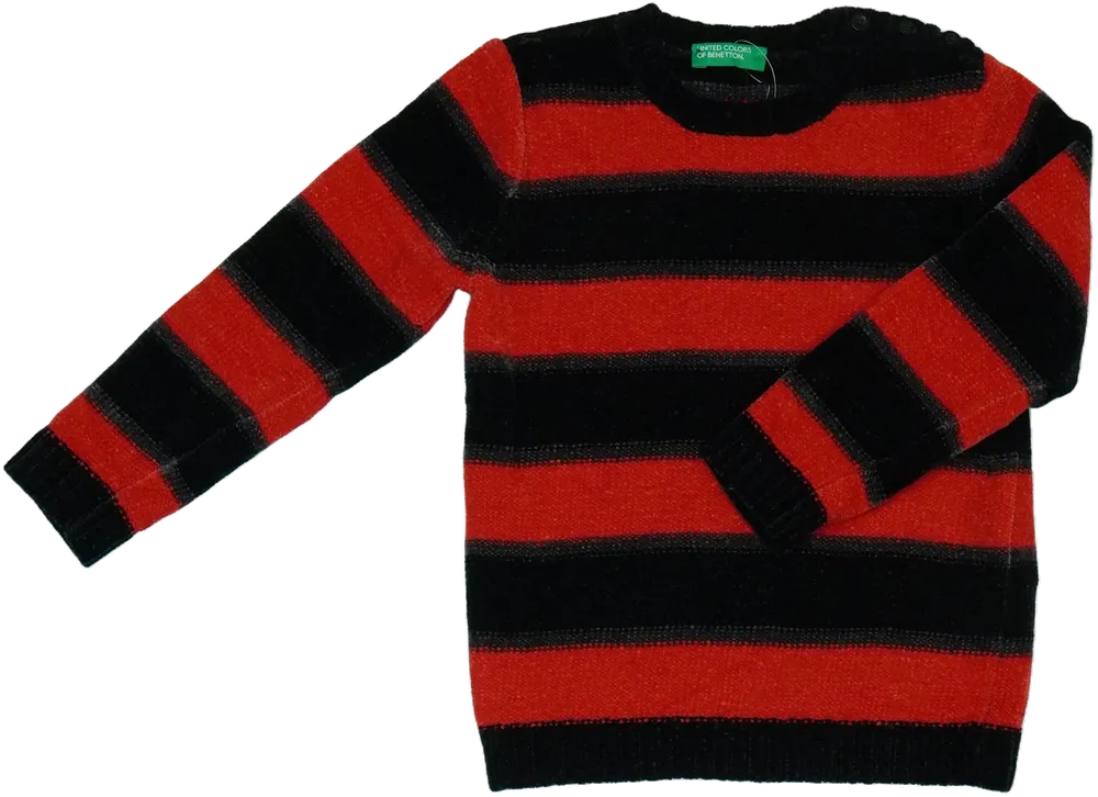 Piros Benetton Kötött pulcsi EU 98 / UK 3 év / US 3T