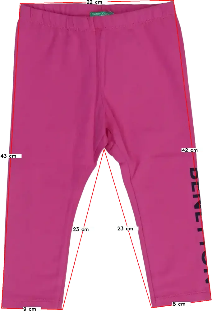 Rózsaszín Benetton Leggings EU 86 / UK 12-18 hónap / US 18 hónap