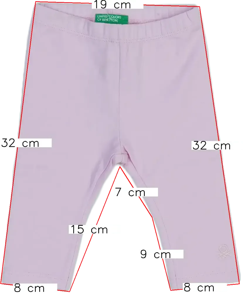 Rózsaszín Benetton Leggings EU 68 / UK 3-6 hónap / US 3-6 hónap