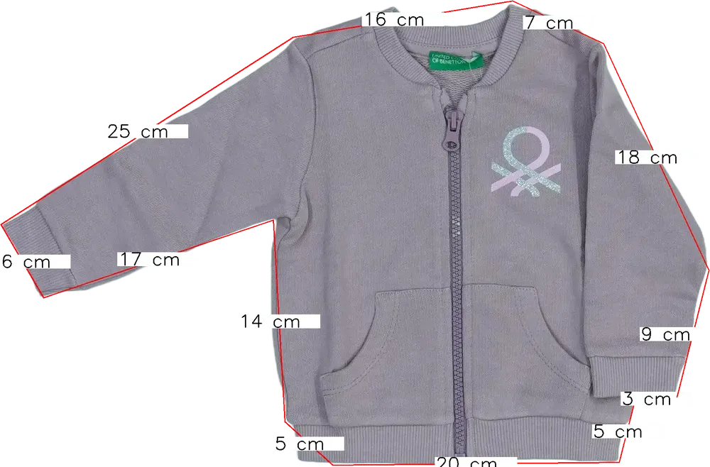 Rózsaszín Benetton Pulóver EU 74 / UK 6-9 hónap / US 6-9 hónap