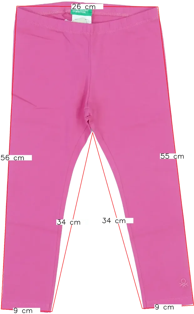 Rózsaszín Benetton Leggings EU 104 / UK 4 év / US 4T/XS