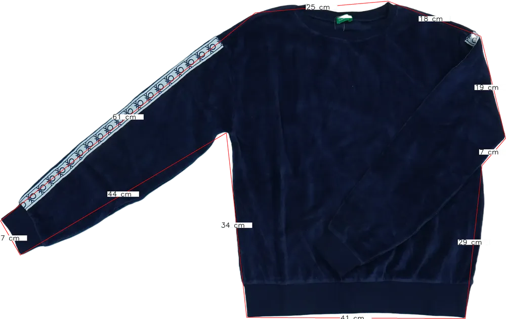 Kék Benetton Pulóver EU 164 / UK 14 év / US 14 év/XL