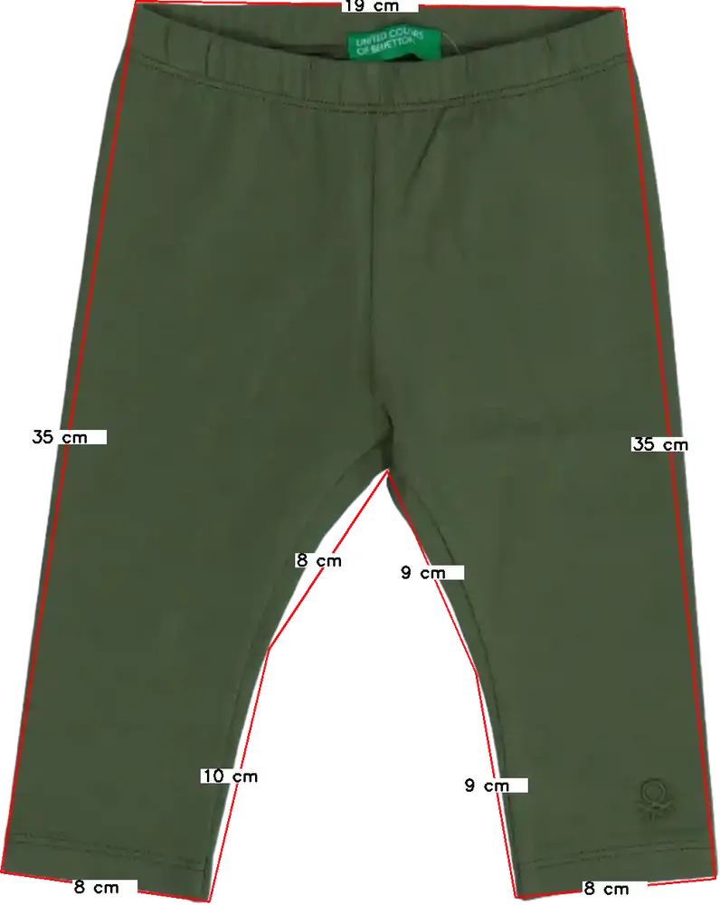 Zöld Benetton Leggings EU 62 / UK 0-3 hónap / US 0-3 hónap