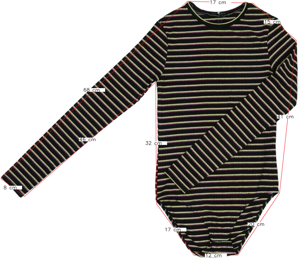 Többszínű Sisley Hosszú ujjú body EU 152 / UK 12 év / US 12 év/L