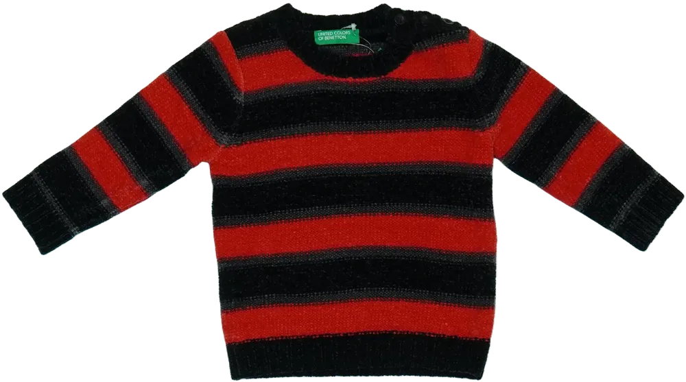 Piros Benetton Kötött pulcsi EU 74 / UK 6-9 hónap / US 6-9 hónap