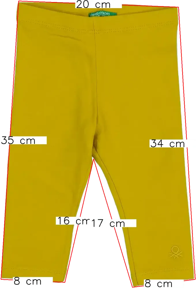 Sárga Benetton Leggings EU 74 / UK 6-9 hónap / US 6-9 hónap