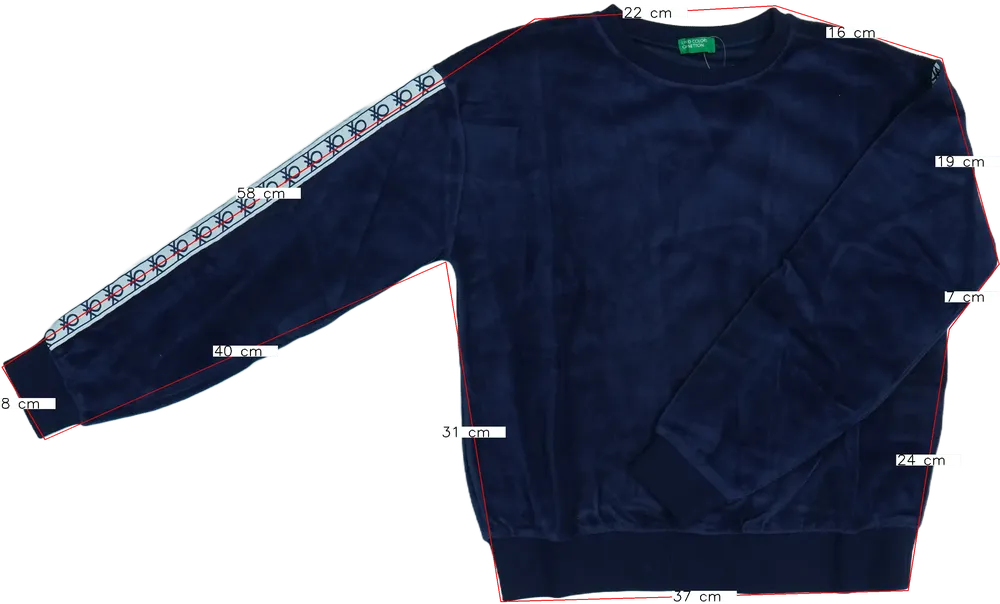 Lila Benetton Pulóver EU 152 / UK 12 év / US 12 év/L