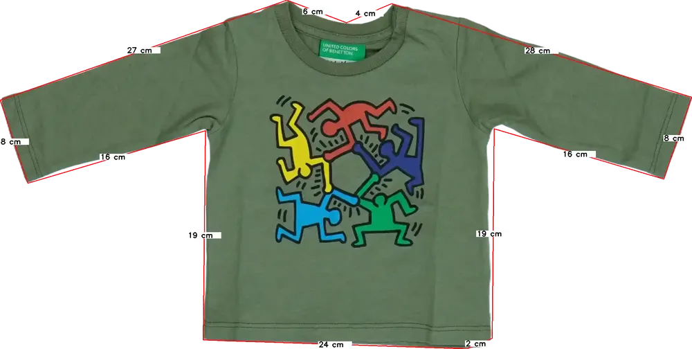 Zöld Benetton Hosszú ujjú felső EU 98 / UK 3 év / US 3T