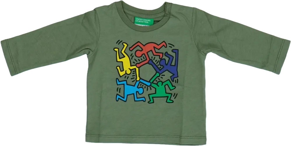 Zöld Benetton Hosszú ujjú felső EU 98 / UK 3 év / US 3T