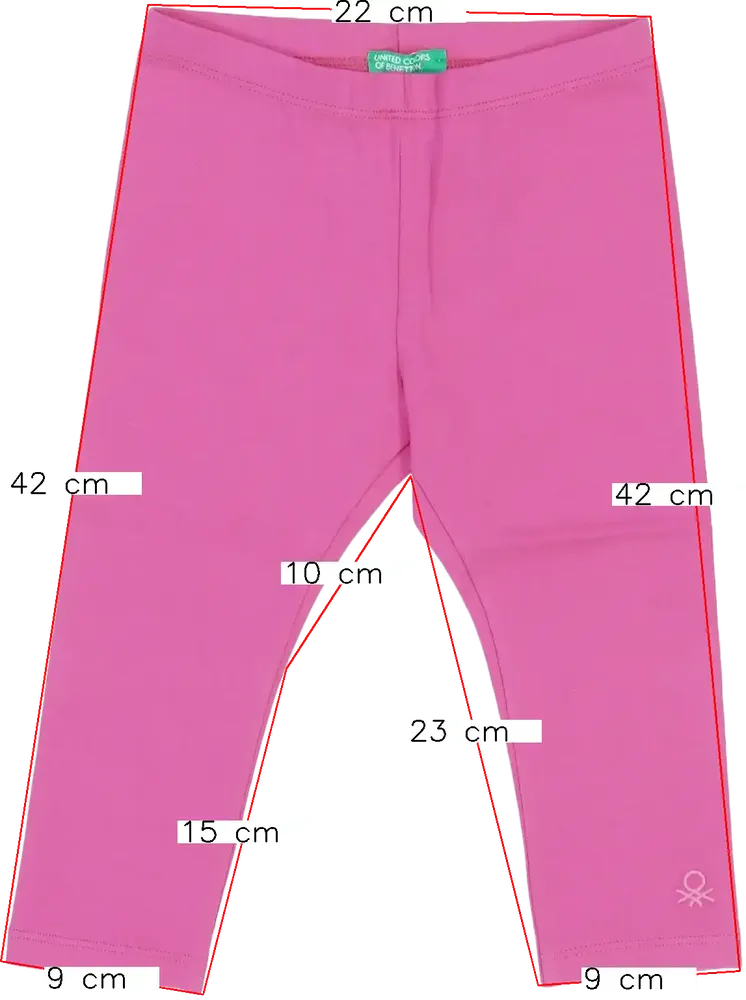 Rózsaszín Benetton Leggings EU 86 / UK 12-18 hónap / US 18 hónap