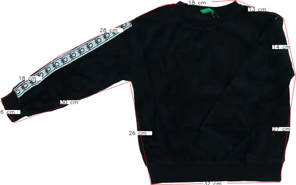 Lila Benetton Pulóver EU 122 / UK 7 év / US 7 év/M