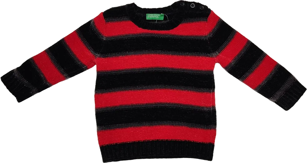 Piros Benetton Kötött pulcsi EU 74 / UK 6-9 hónap / US 6-9 hónap