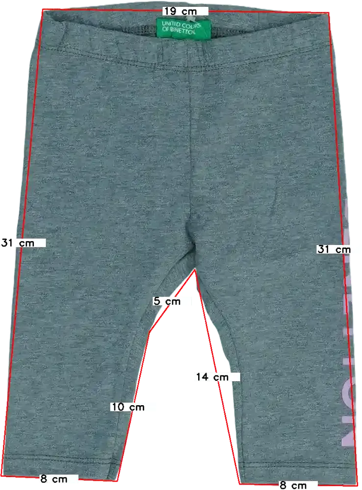 Szürke Benetton Leggings EU 68 / UK 3-6 hónap / US 3-6 hónap