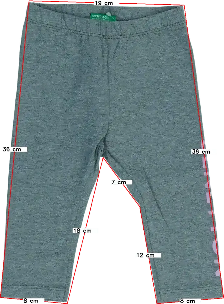 Szürke Benetton Leggings EU 68 / UK 3-6 hónap / US 3-6 hónap