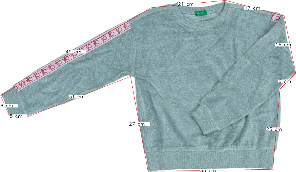 Lila Benetton Pulóver EU 128 / UK 8 év / US 8 év/M