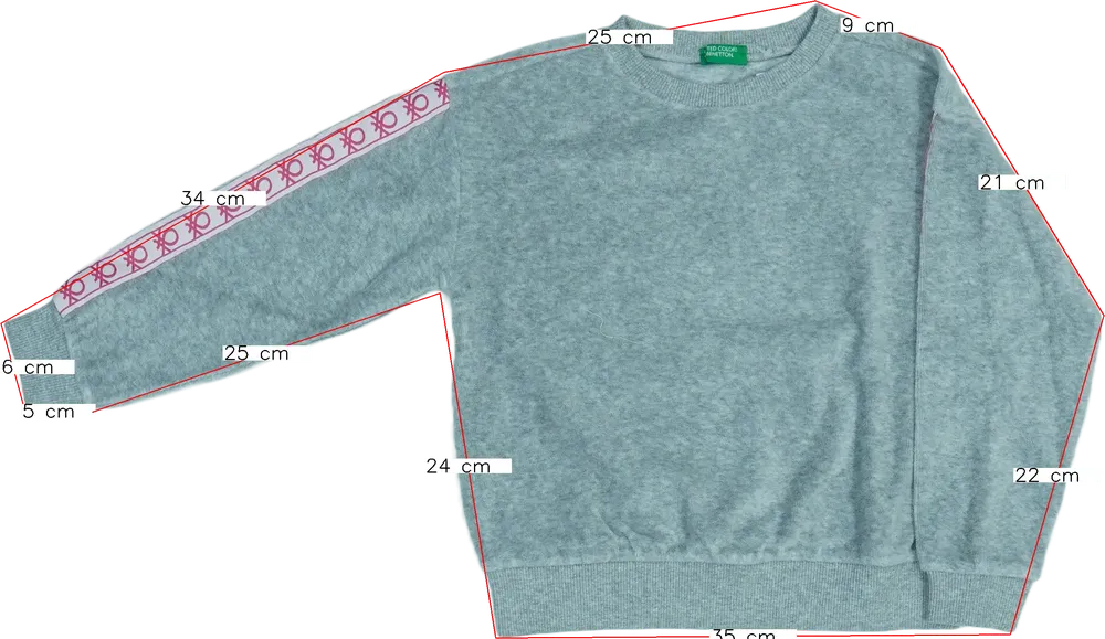 Lila Benetton Pulóver EU 110 / UK 5 év / US 5 év/XS