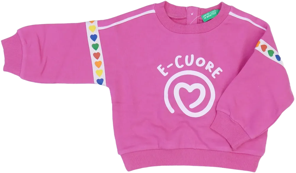 Rózsaszín Benetton Pulóver EU 68 / UK 3-6 hónap / US 3-6 hónap