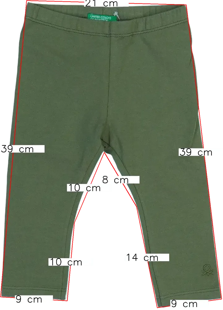 Zöld Benetton Leggings EU 80 / UK 9-12 hónap / US 12 hónap
