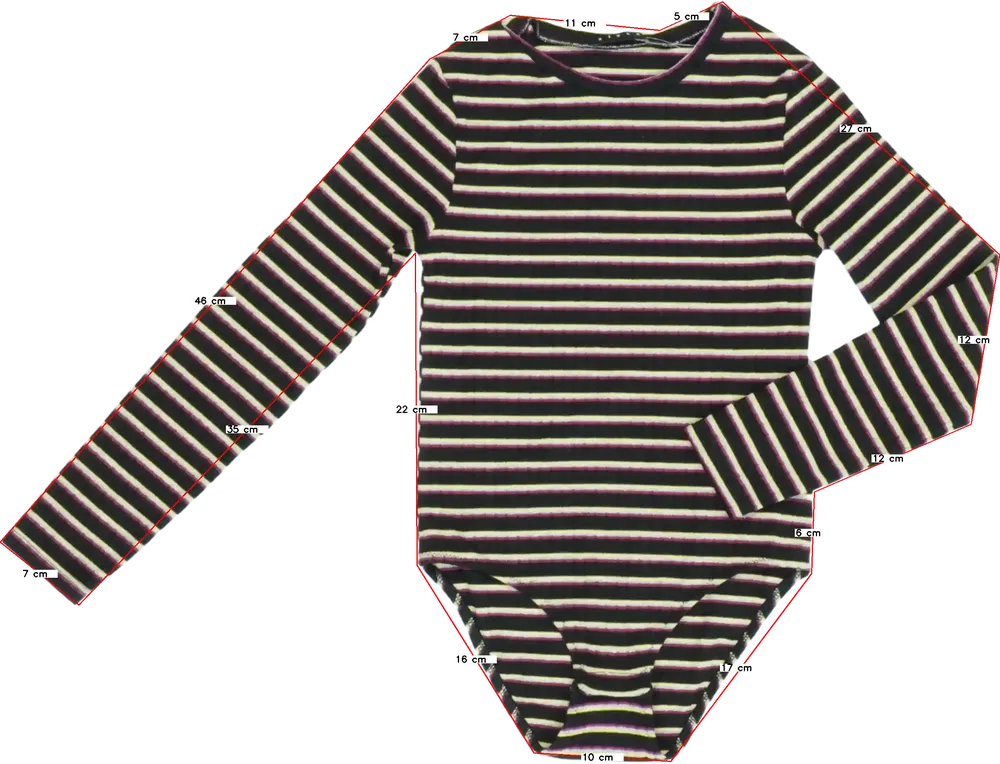 Fekete Benetton Hosszú ujjú body EU 122 / UK 7 év / US 7 év/M